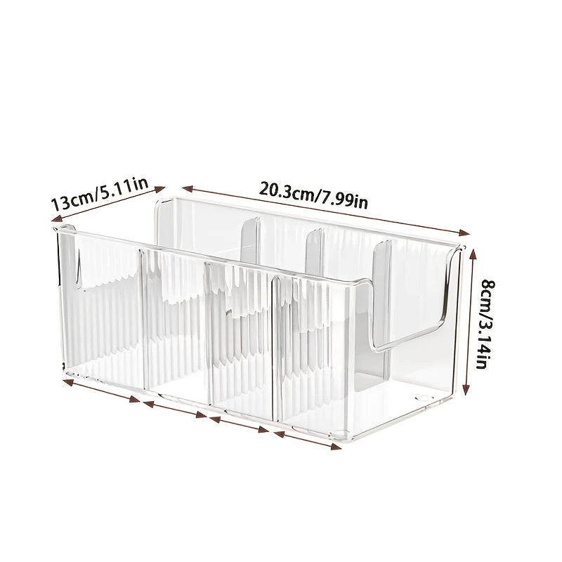 4-Compartment Transparent Medicine Storage Box