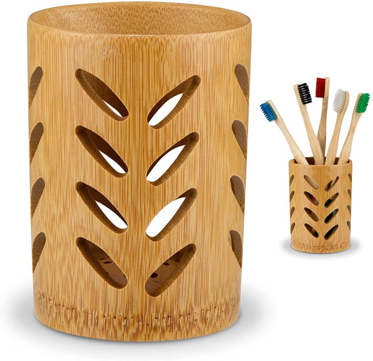 Bamboo Toothbrush Holder Cup