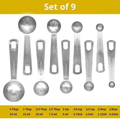 Premium Stainless Steel Measuring Spoon Set