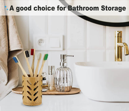 Bamboo Toothbrush Holder Cup