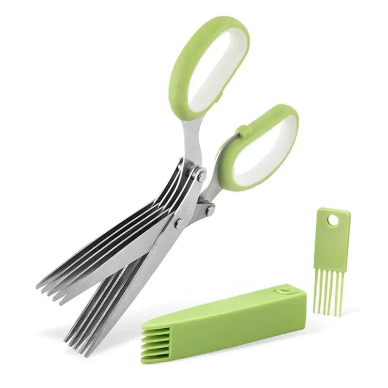 5-Blade Herb Scissors with Cover