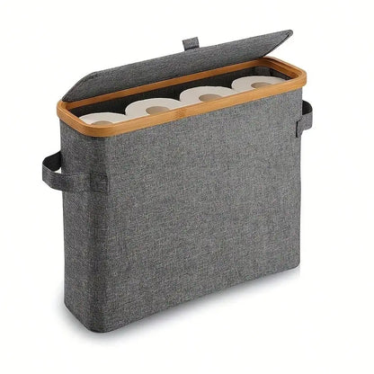 Bamboo Toilet Paper Holder Basket