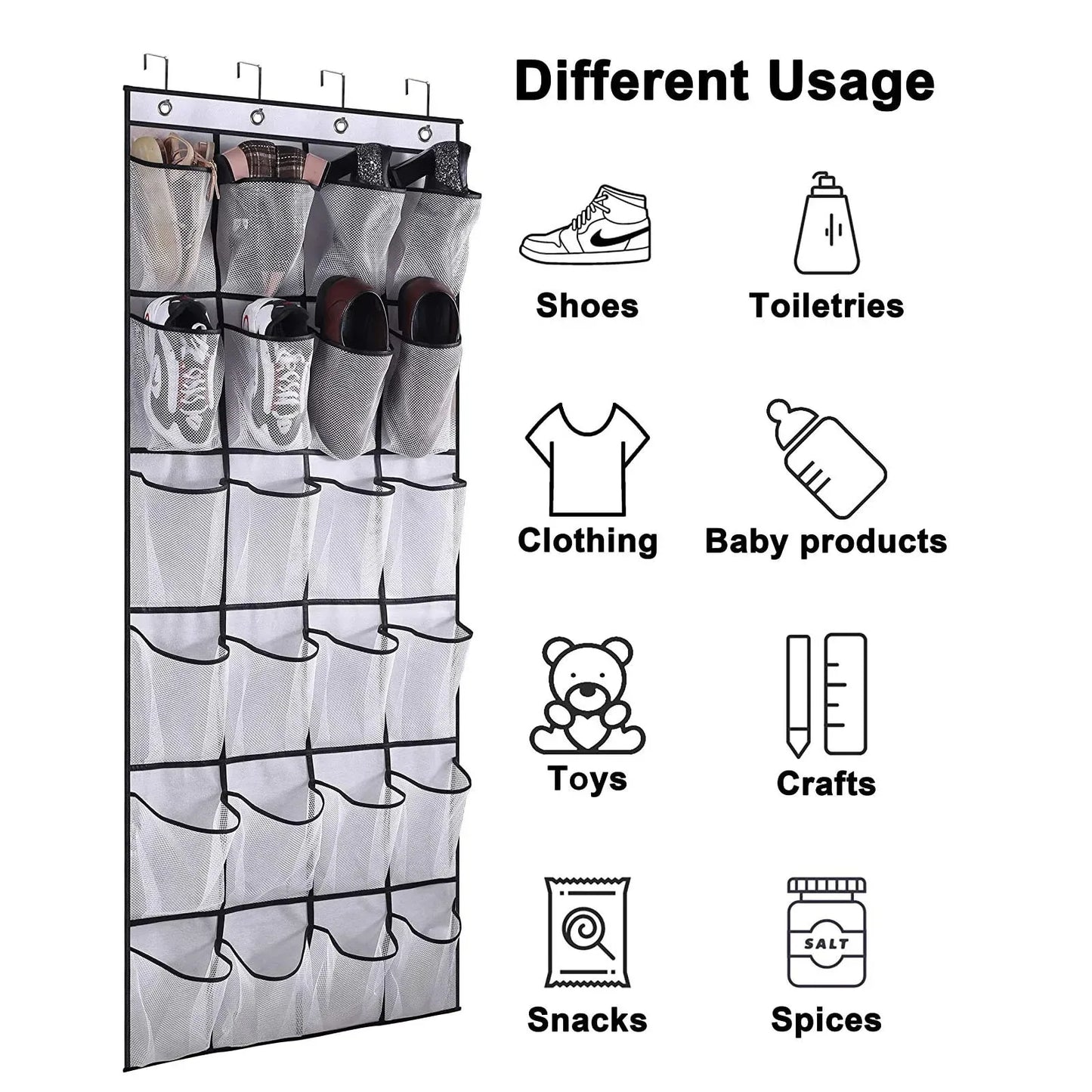 24-Pocket Hanging Hat Organizer for Baseball Caps