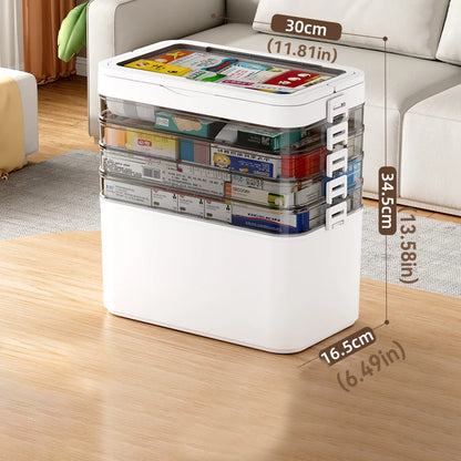 Portable Medicine Storage Box with Drawers