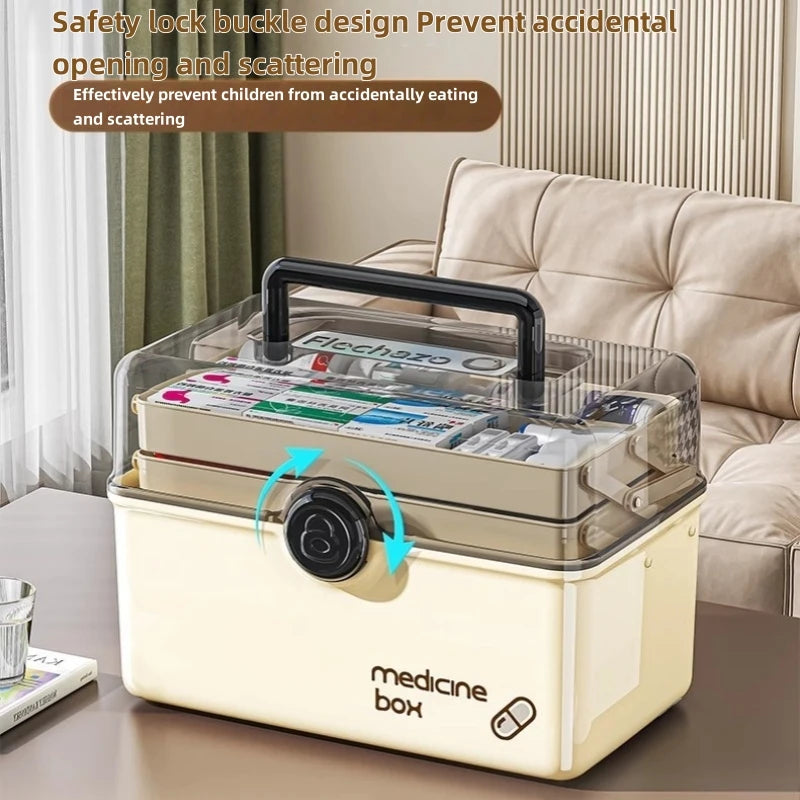 3-Layer Large Capacity Medicine Organizer Box