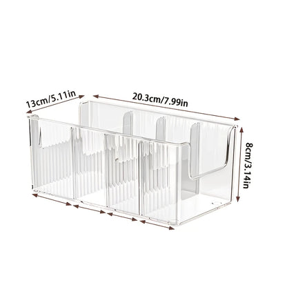 4-Compartment Transparent Medicine Storage Box