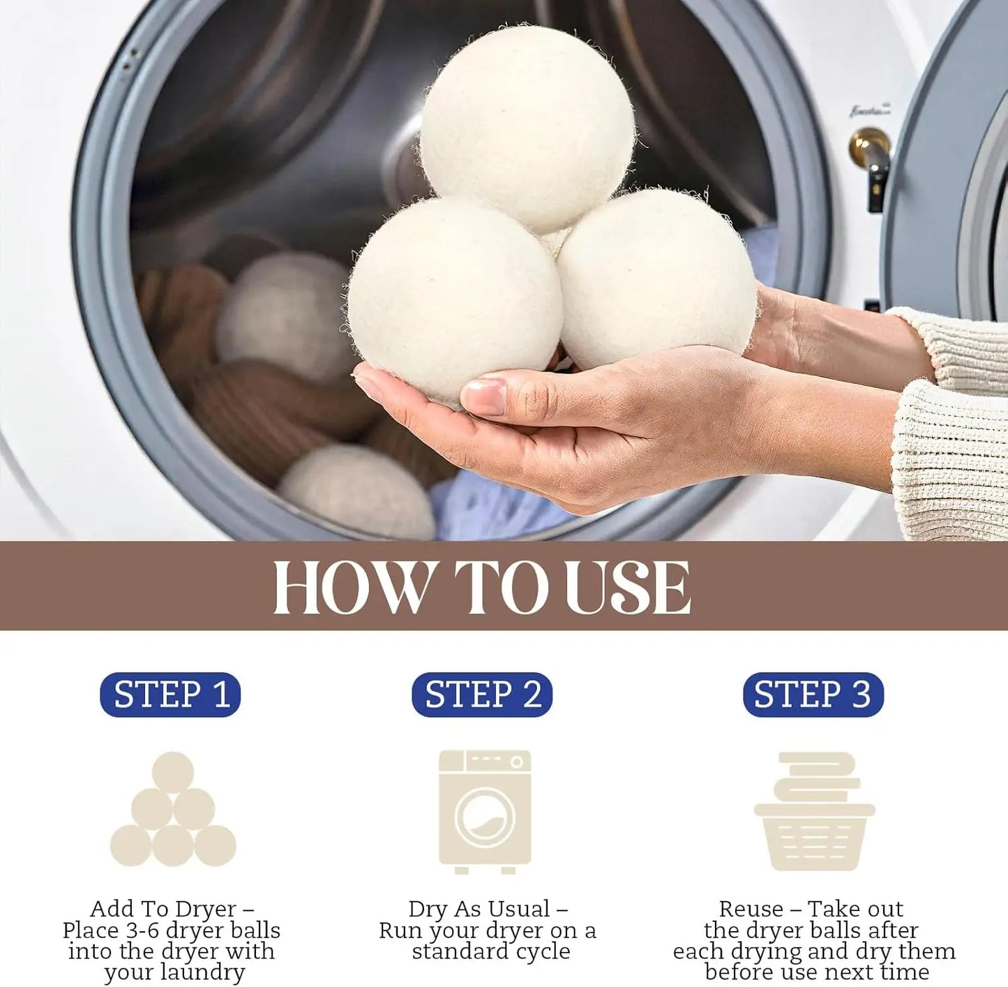 Reusable Wool Dryer Balls
