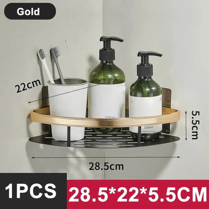 No-Drill Aluminum Bathroom Shower Shelf