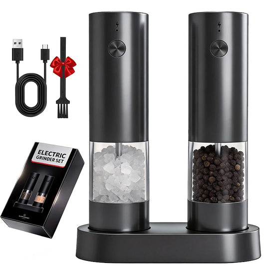 Rechargeable Electric Salt & Pepper Grinder Set