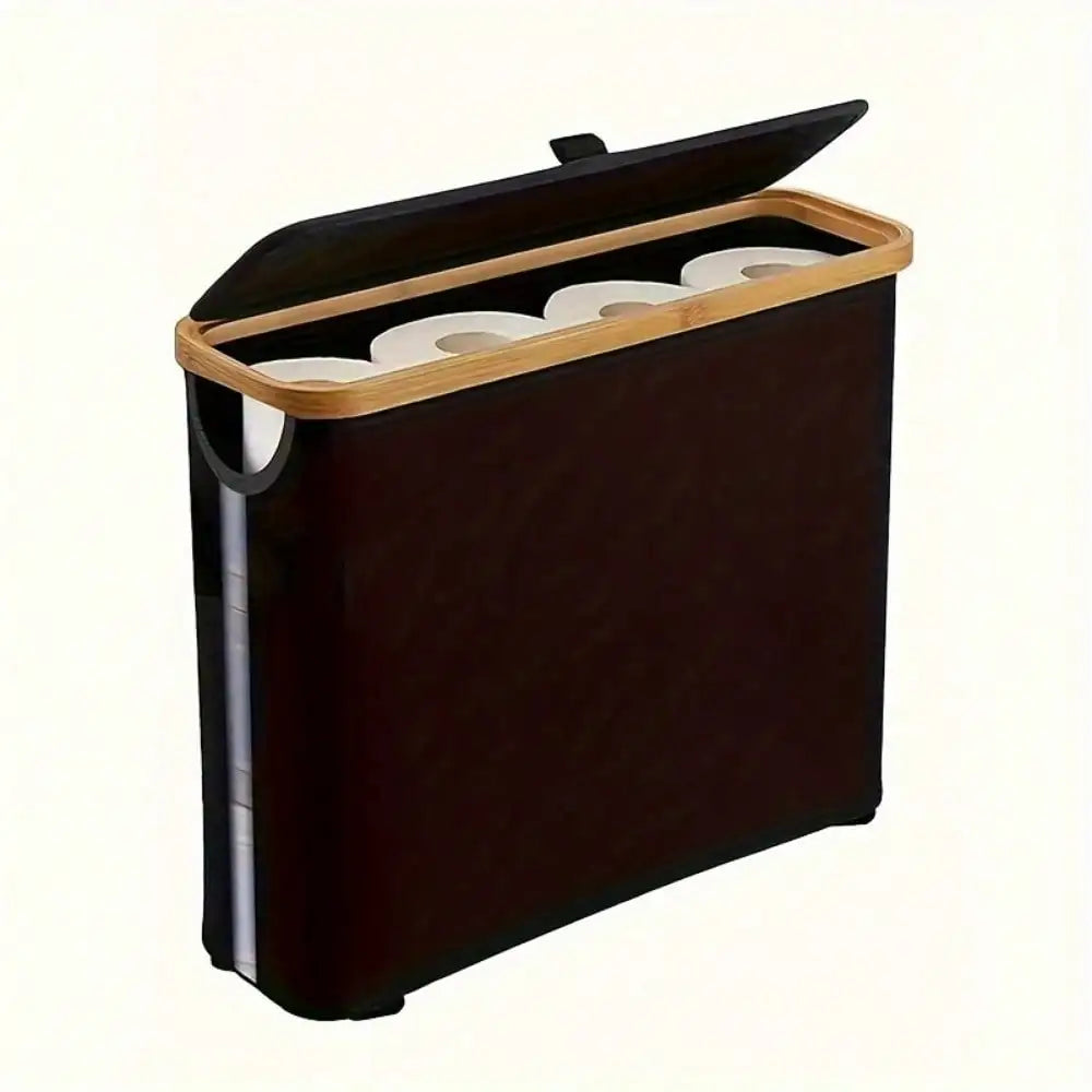 Bamboo Toilet Paper Holder Basket