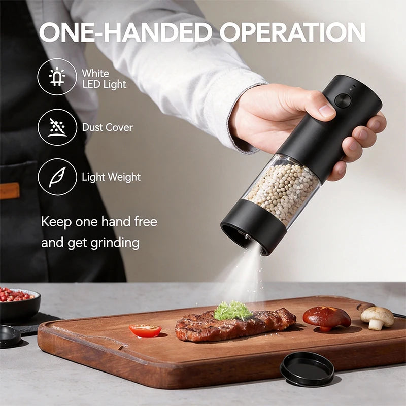 Rechargeable Electric Salt & Pepper Grinder Set