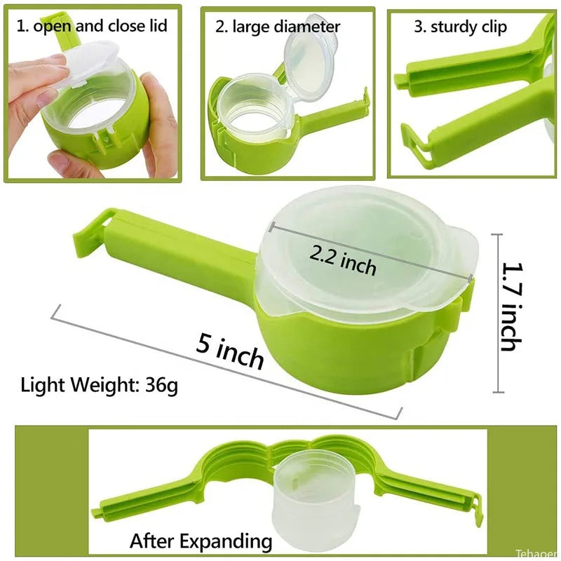 Food Bag Sealing Clips with Pour Spout