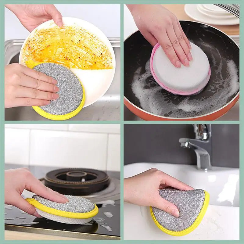 Double-Sided Dishwashing Sponge Set
