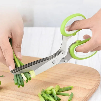 5-Blade Herb Scissors with Cover