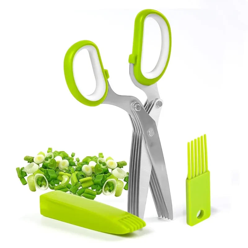 5-Blade Herb Scissors with Cover