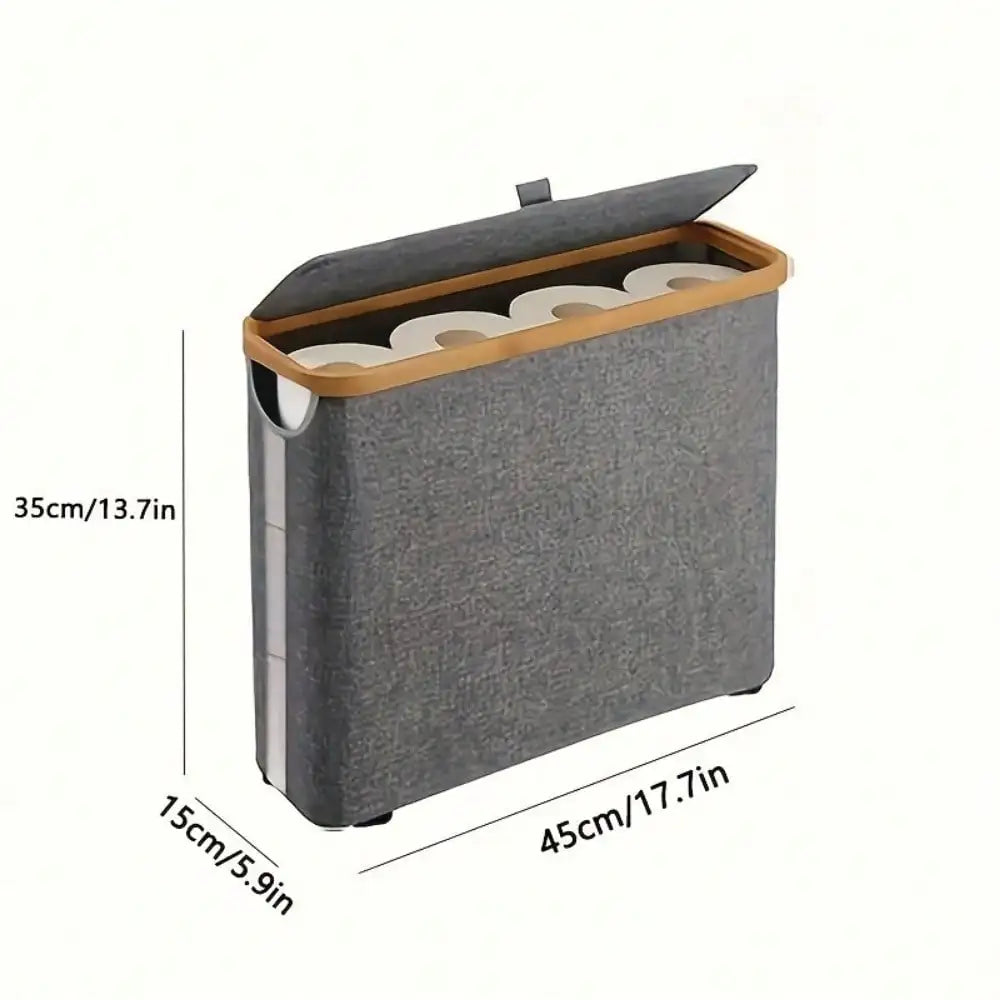 Bamboo Toilet Paper Holder Basket