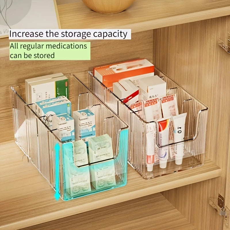 4-Compartment Transparent Medicine Storage Box