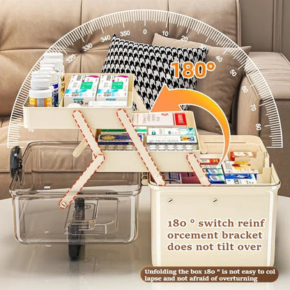 3-Layer Large Capacity Medicine Organizer Box