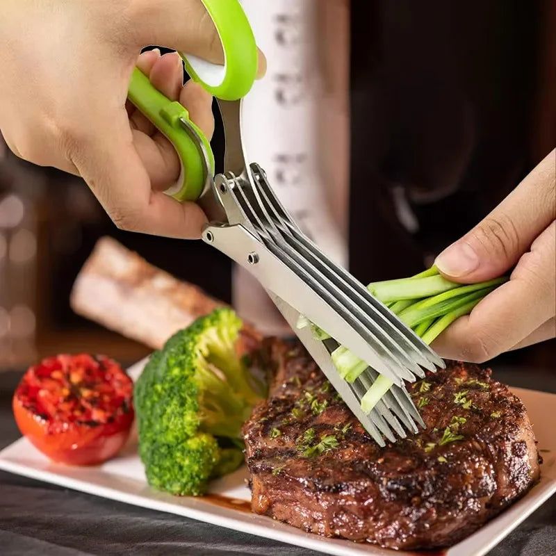 5-Blade Herb Scissors with Cover