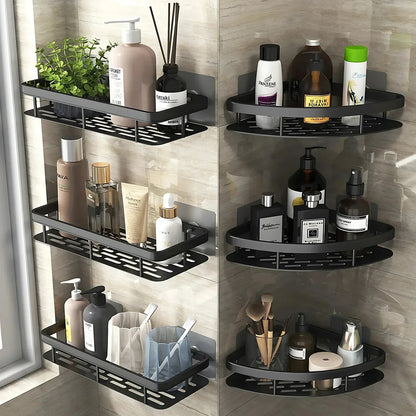 No-Drill Aluminum Bathroom Shower Shelf