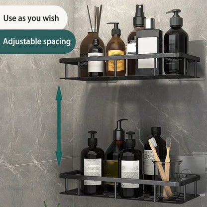 No-Drill Aluminum Bathroom Shower Shelf