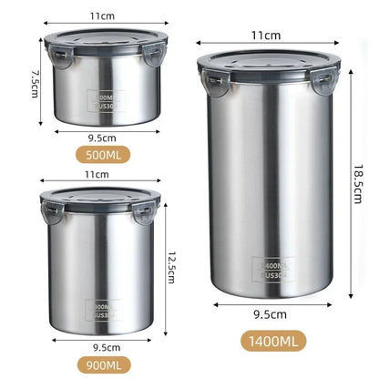 Airtight Stainless Steel Kitchen Organizer Tank