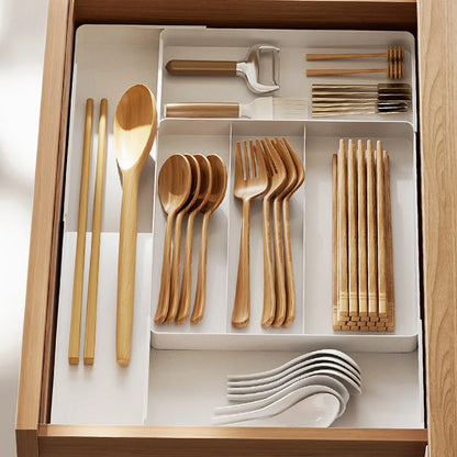 Expandable Kitchen Cutlery Organizer Tray