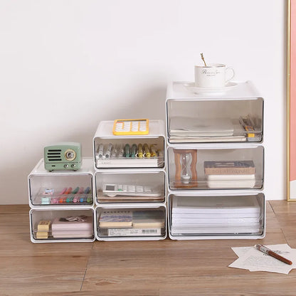 Desk Organizer with Transparent Drawers