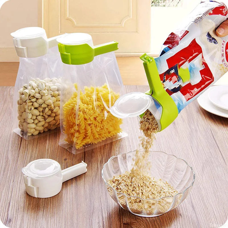 Food Bag Sealing Clips with Pour Spout