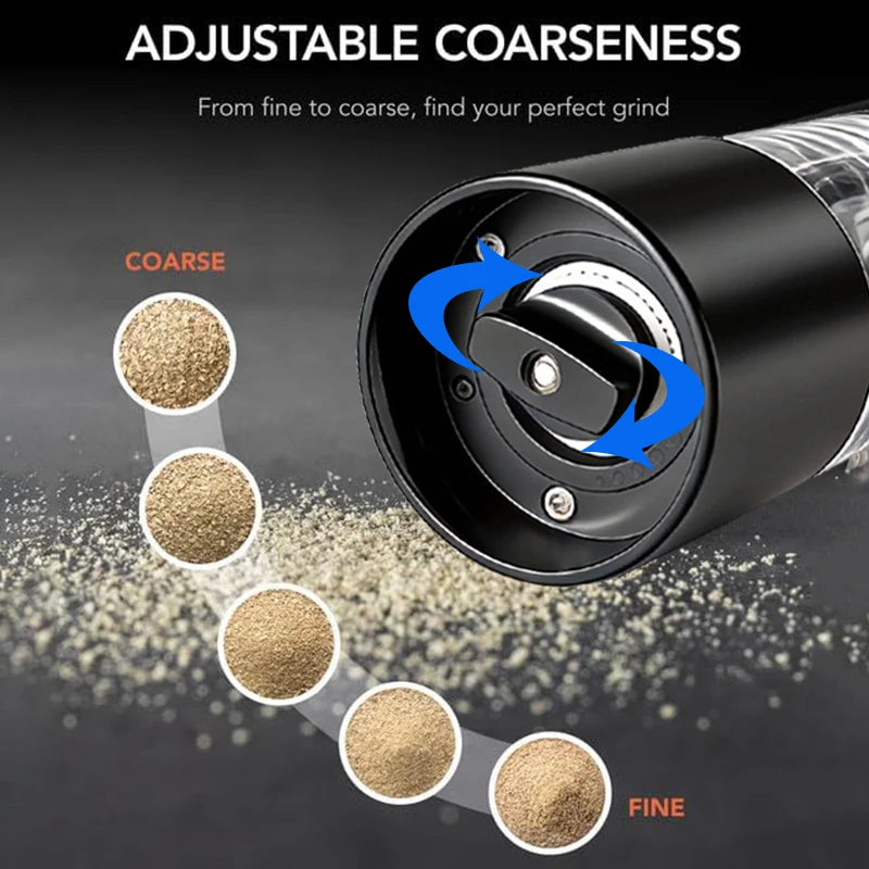 Rechargeable Electric Salt & Pepper Grinder Set