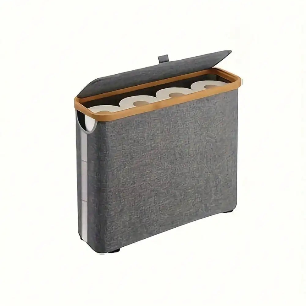 Bamboo Toilet Paper Holder Basket