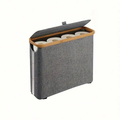 Bamboo Toilet Paper Holder Basket