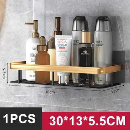 No-Drill Aluminum Bathroom Shower Shelf