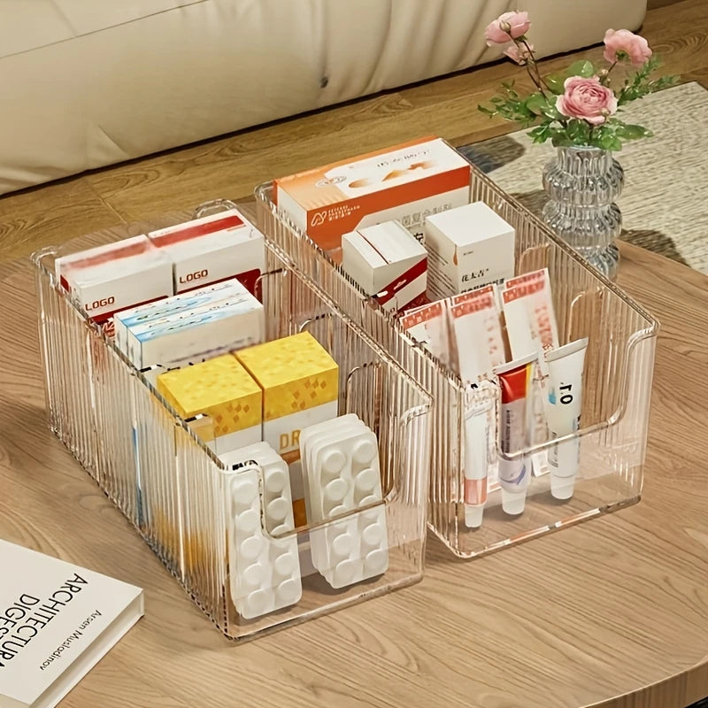 4-Compartment Transparent Medicine Storage Box