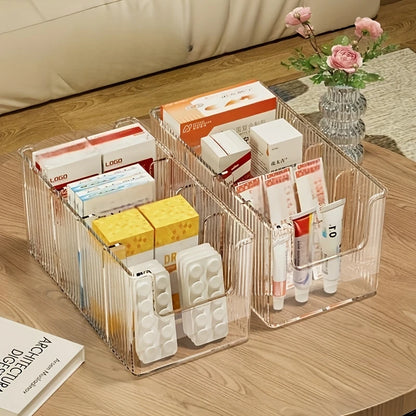 4-Compartment Transparent Medicine Storage Box