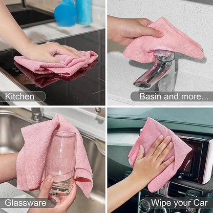 Reusable Microfiber Cleaning Cloth Roll – 20 Sheets