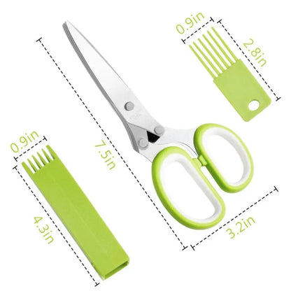 5-Blade Herb Scissors with Cover