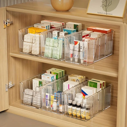 4-Compartment Transparent Medicine Storage Box