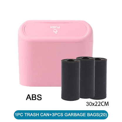Mini Car Trash Bin with Lid