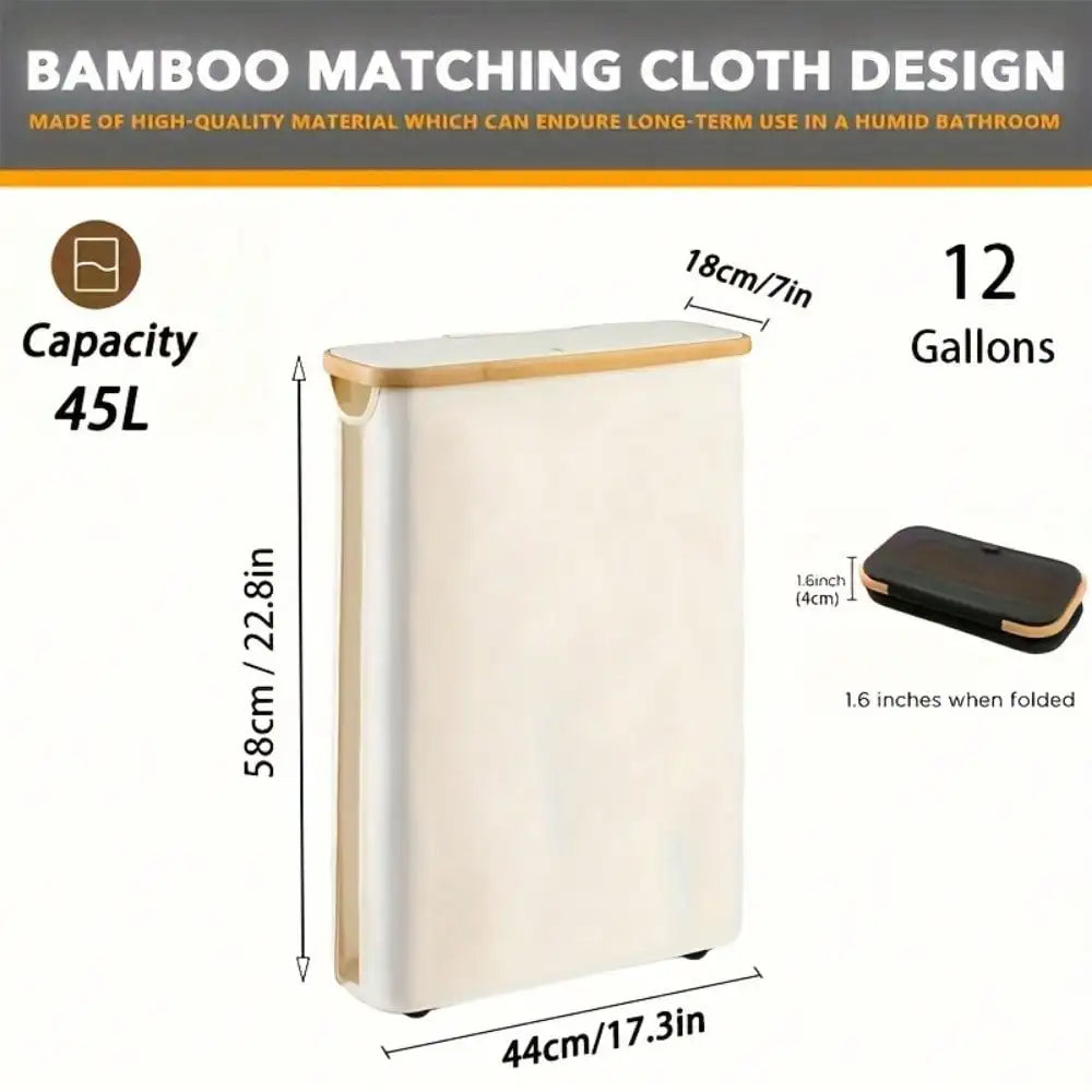 Bamboo Toilet Paper Holder Basket
