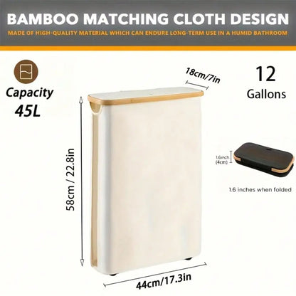 Bamboo Toilet Paper Holder Basket
