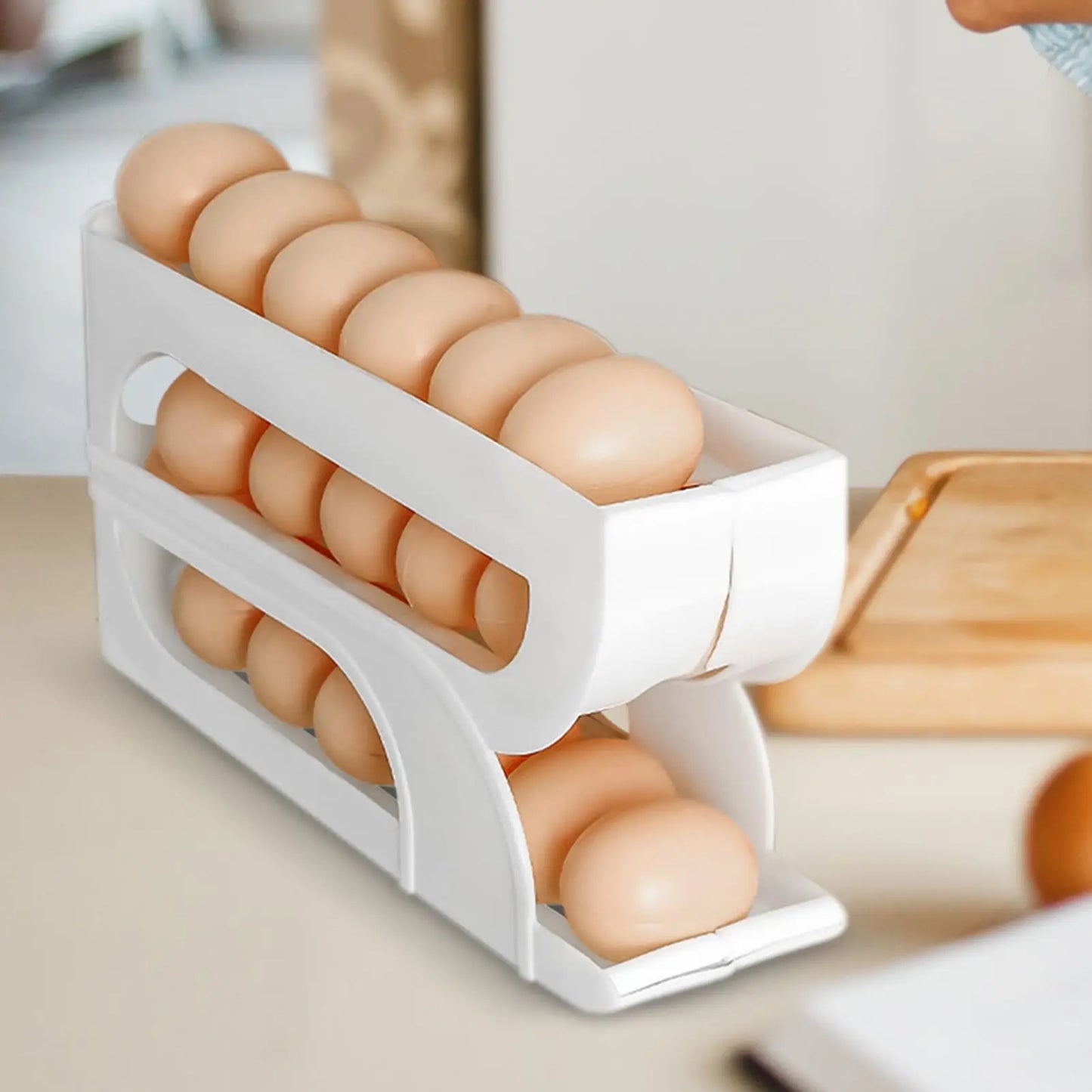 Automatic Rolling Egg Storage Rack